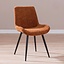 Chaise de salle à manger Vic velours ocre