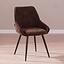 Chaise de salle à manger Lynn velours brun