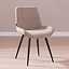 Chaise de salle à manger Vic velours beige