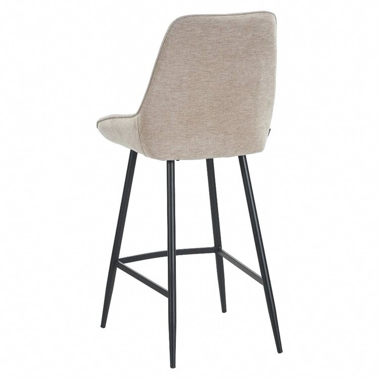 Tabouret de bar Lynn velours beige 71 cm