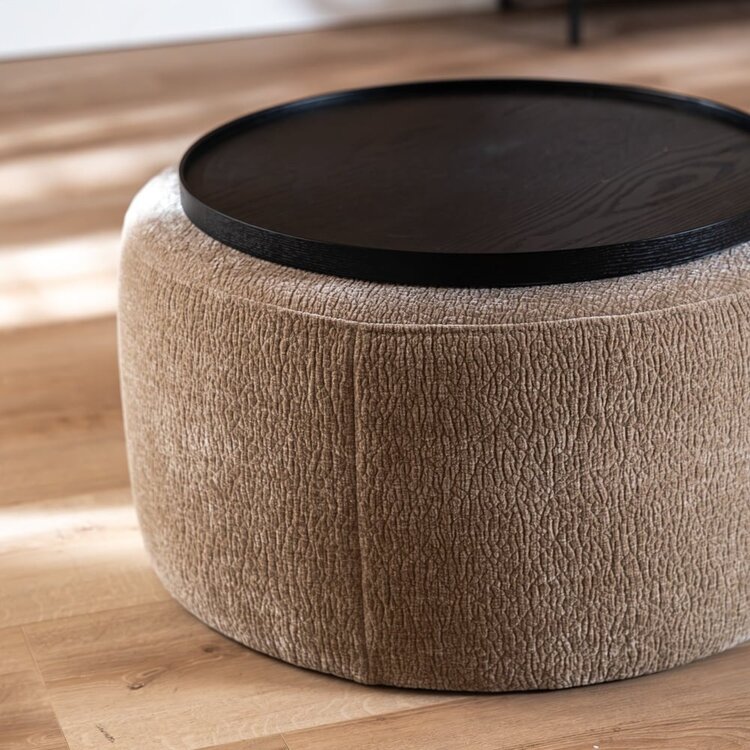 Plateau Helena rond ø59 cm chêne noir