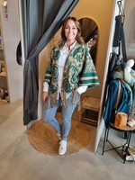 Choice By Kim Vest luxe franje groen