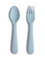 Lilaa Concepts 1329 Mushie fork & spoon powder blue