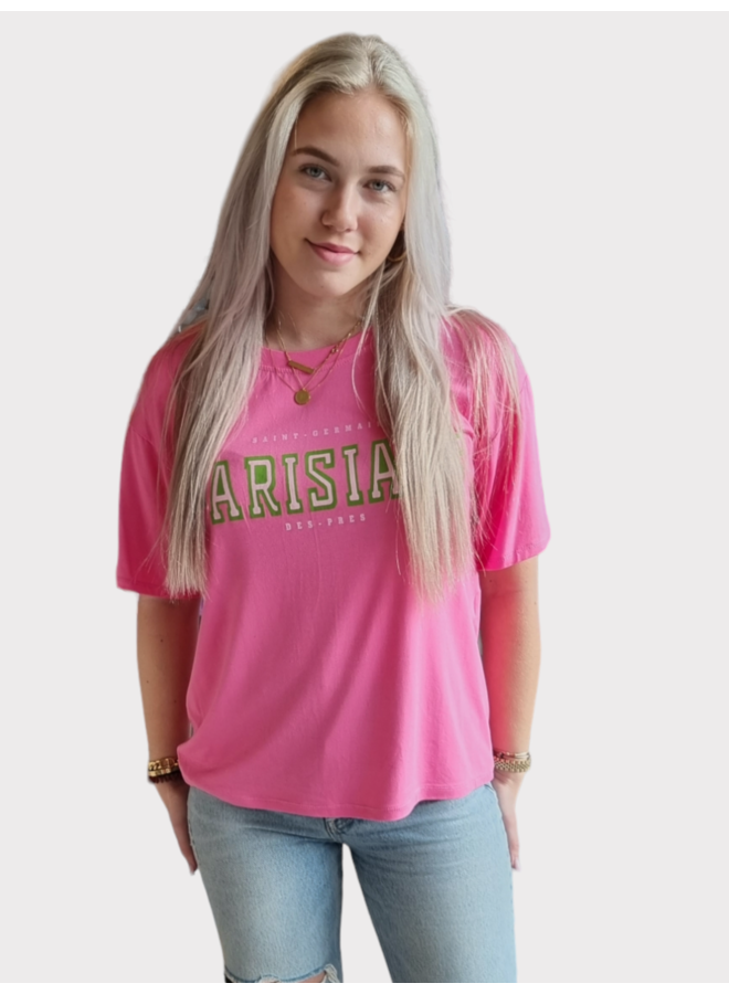 T-shirt parisians Fuchsia