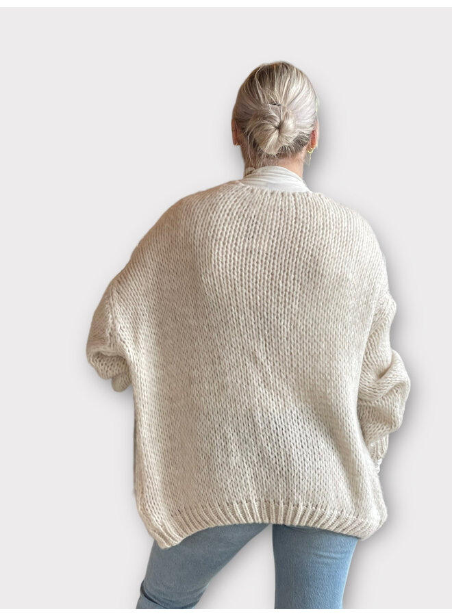 Cardigan luxe crème-One size-
