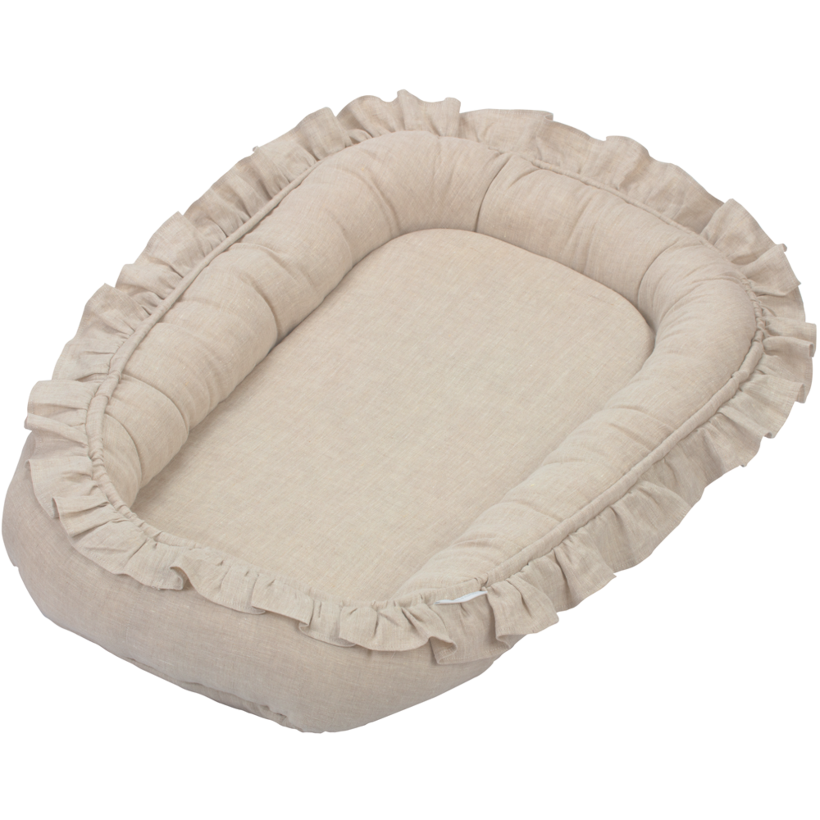 Cotton&Sweets Babynest PN with ruffles Natural