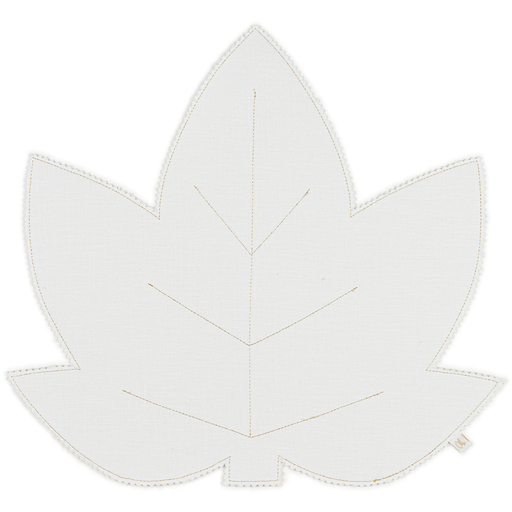 Cotton&Sweets Placemat Leaf PN White with gold