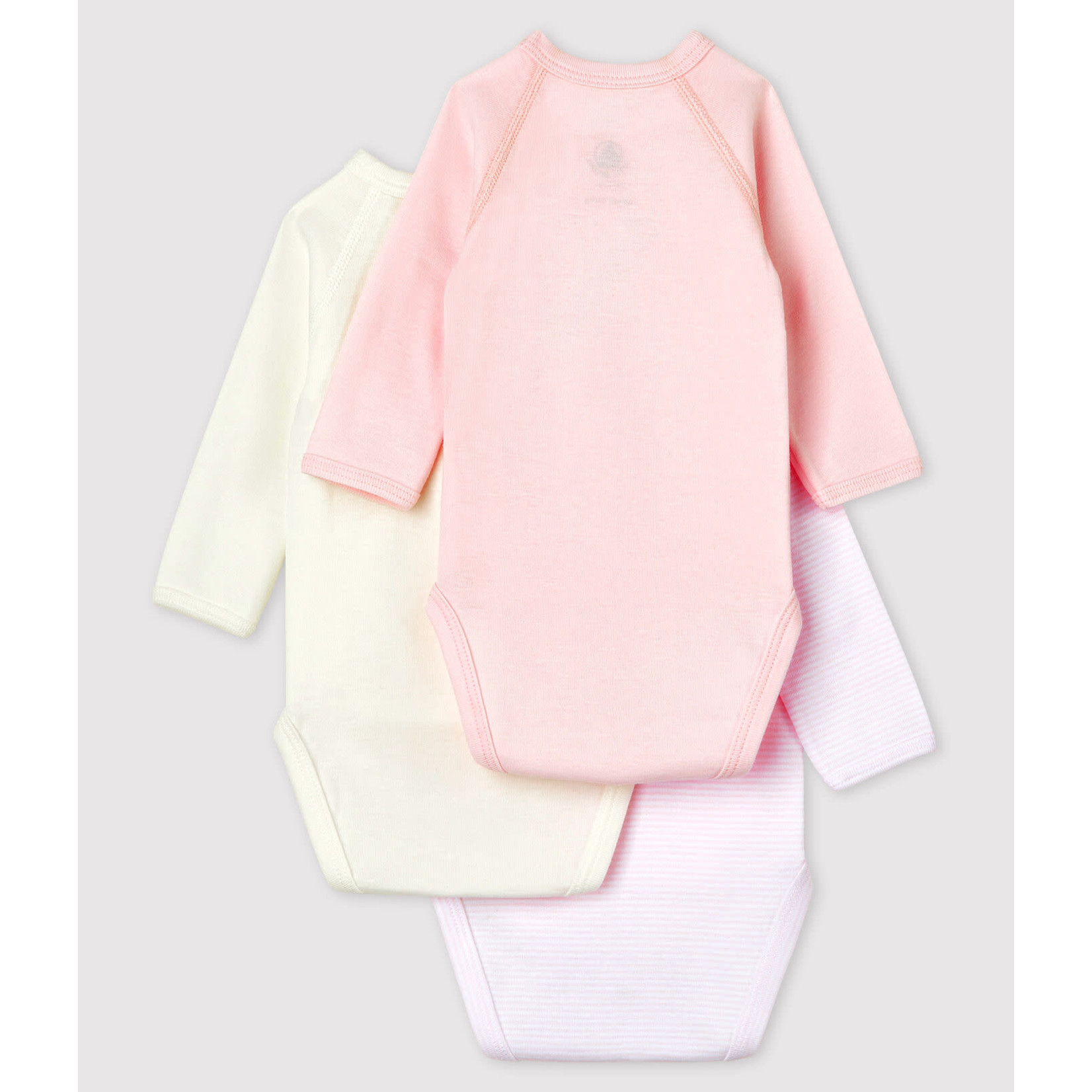 Petit Bateau 3 BODIES NAISS ML VARIAN 1