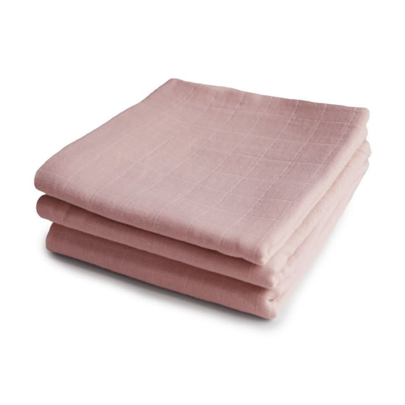 Mushie MUSLIN CLOTH 3 PACK - Blush