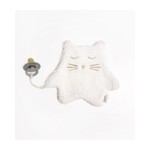 Malomi PACIFIER HOLDER_CUDDLY   TOY KITTEN ECRU