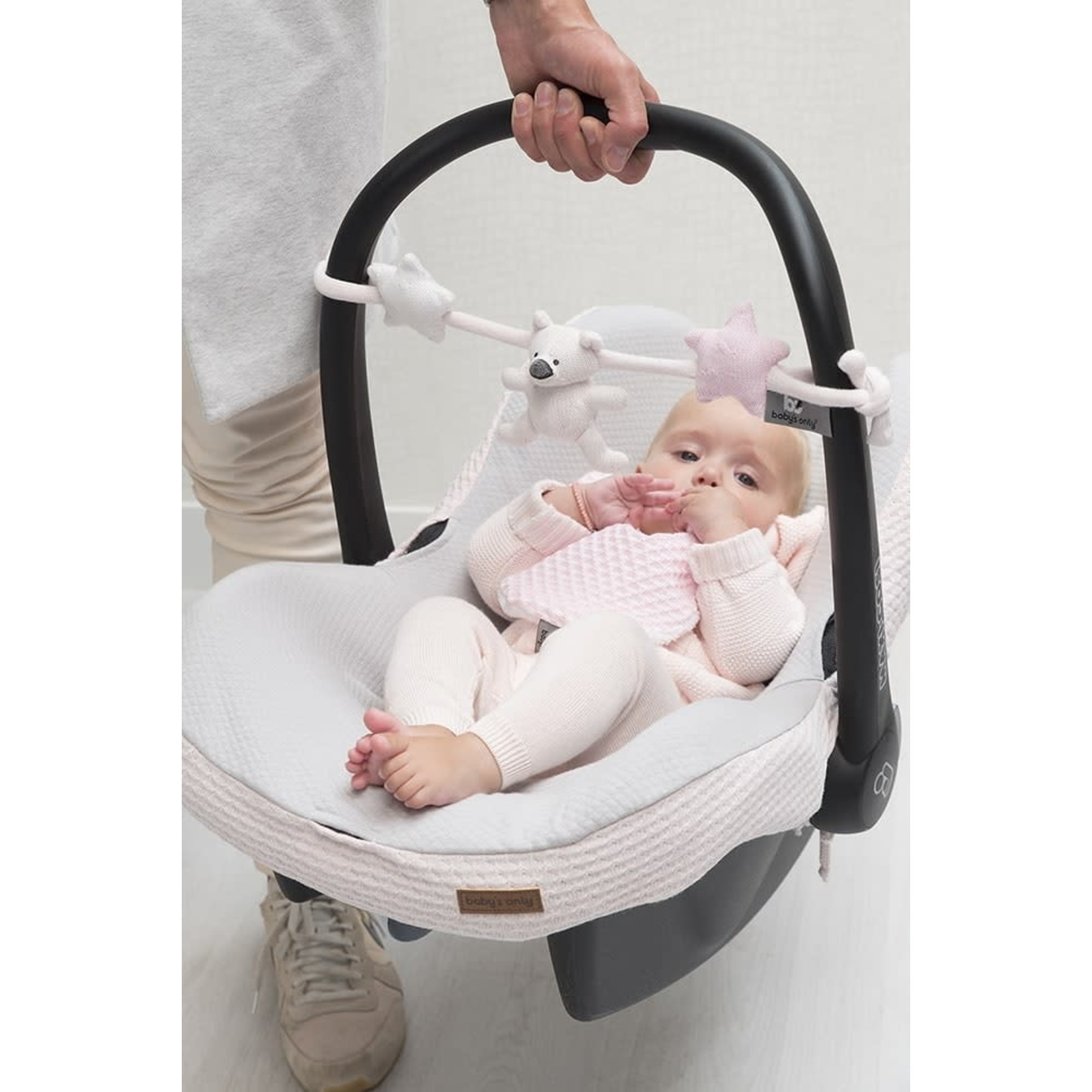 Baby's only Wagenspanner classic roze/baby roze/wit