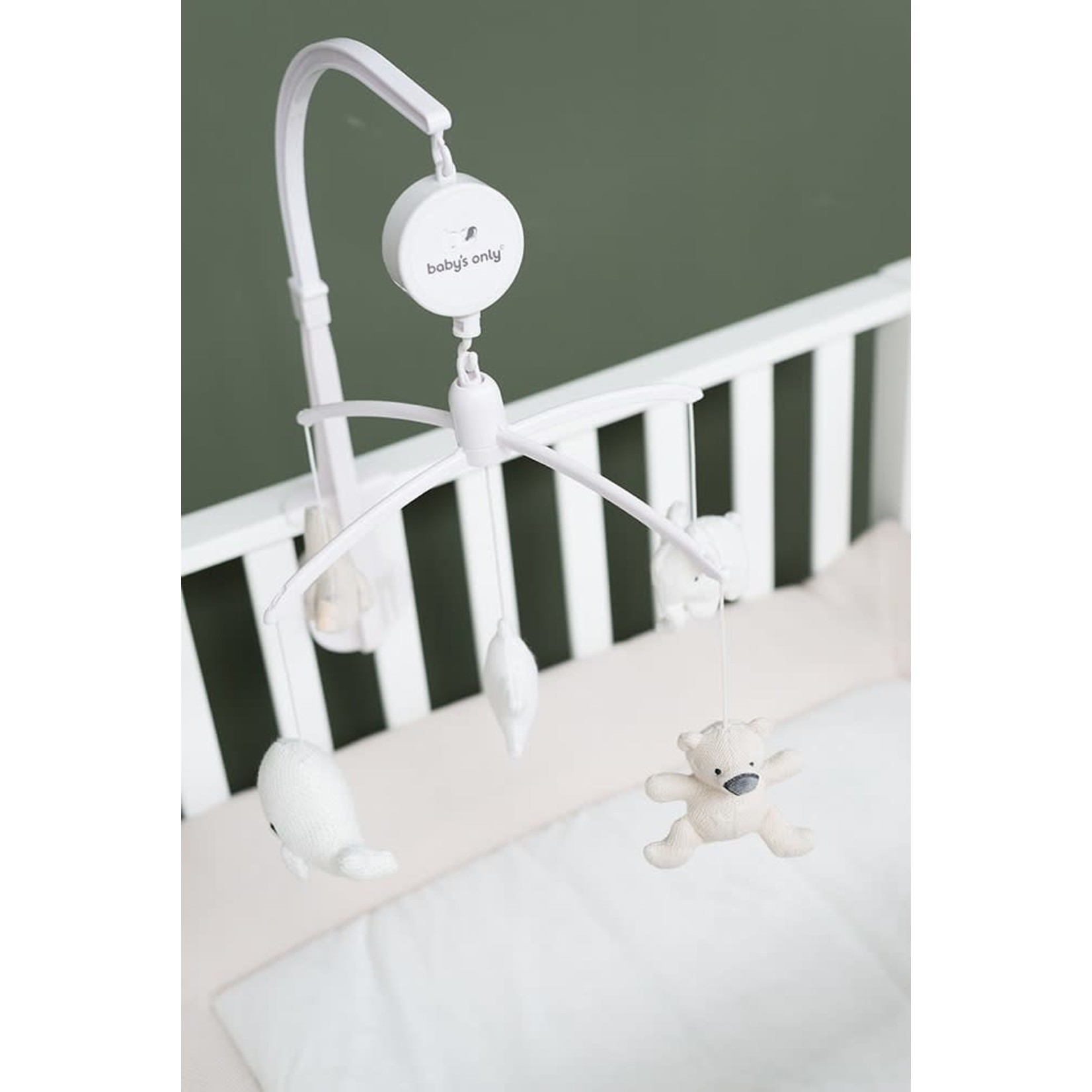 Baby's only Muziekmobiel zand/wolwit/wit