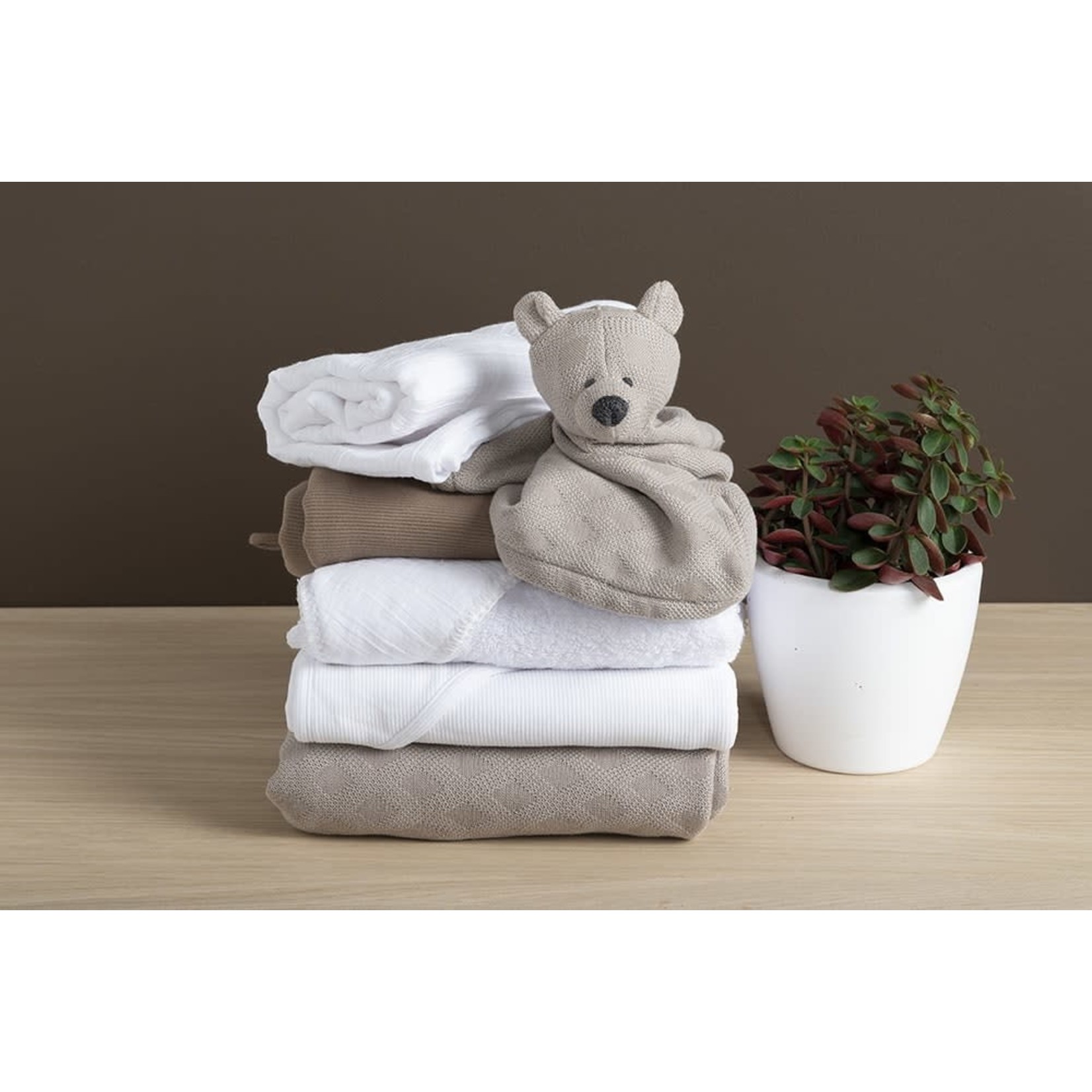 Baby's only Knuffeldoekje beer Reef urban taupe