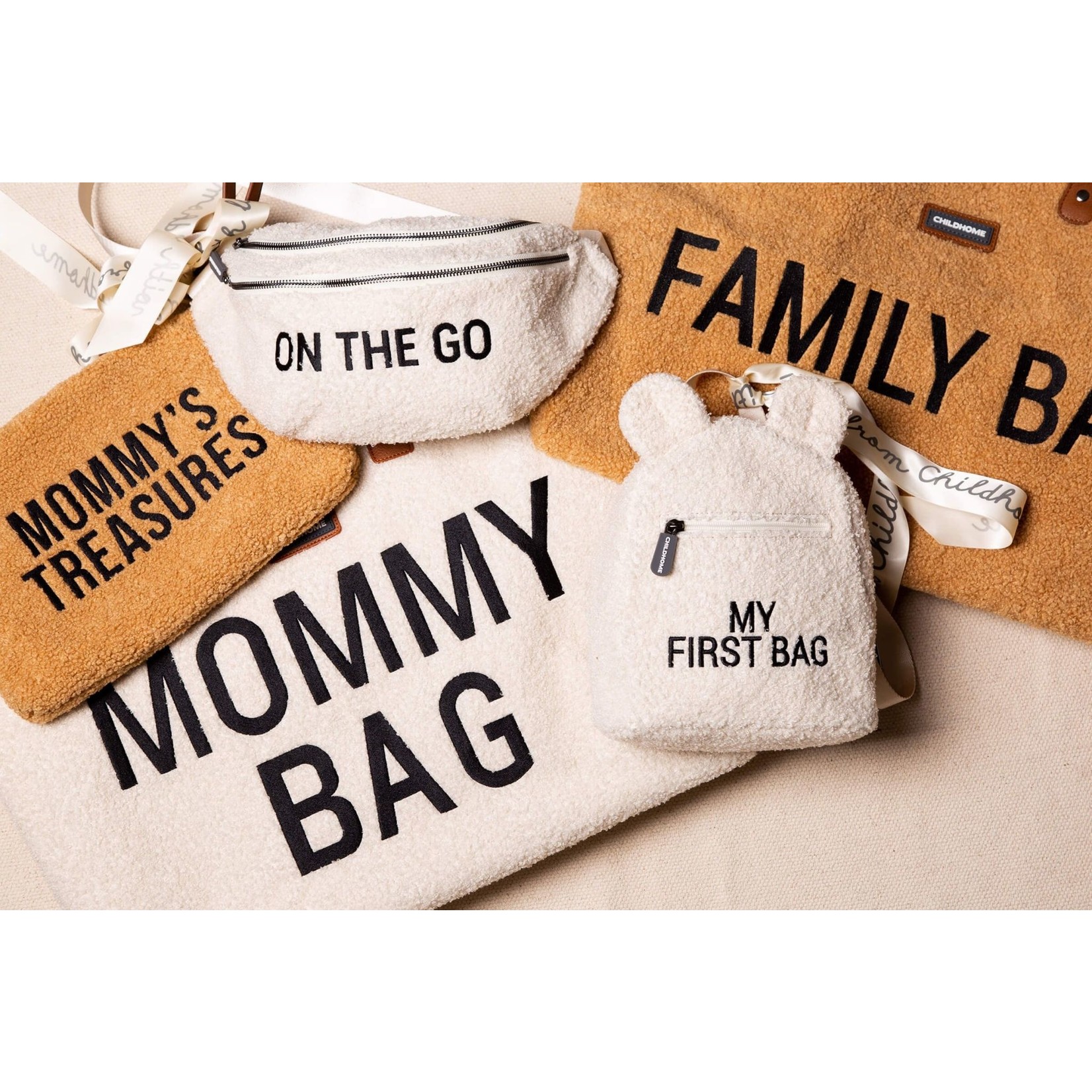 Childhome KIDS MY FIRST BAG TEDDY ECRU L