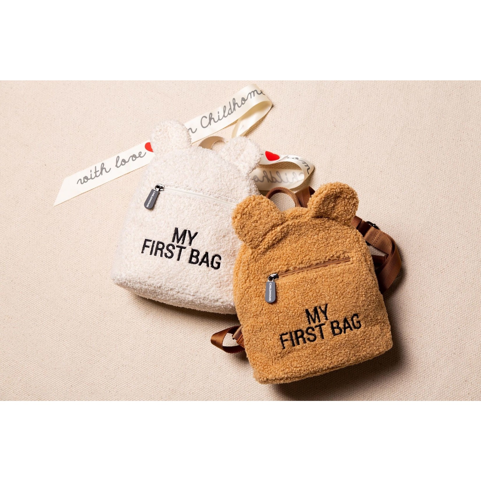 Childhome KIDS MY FIRST BAG TEDDY ECRU L