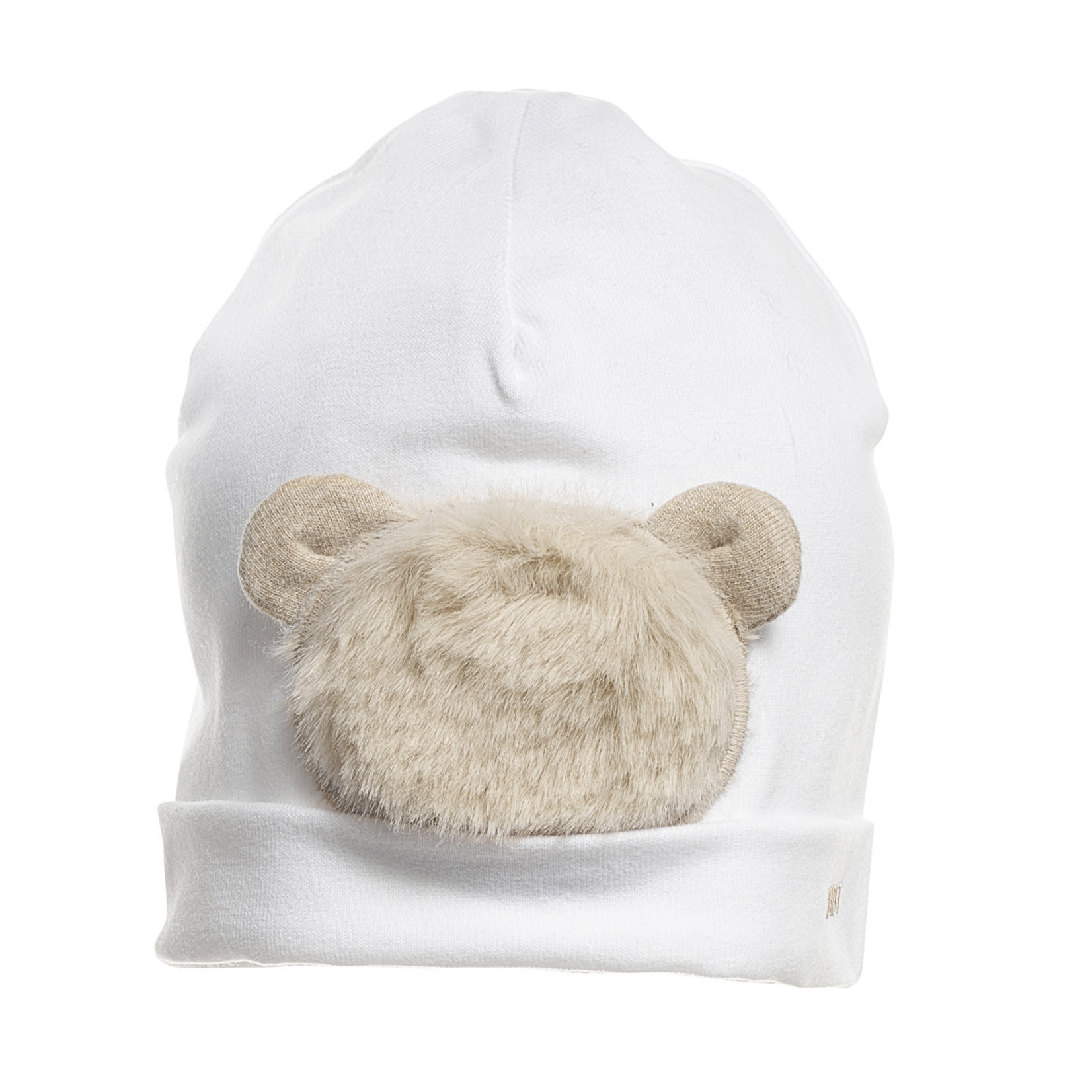 First B bonnet xl fur teddy bear