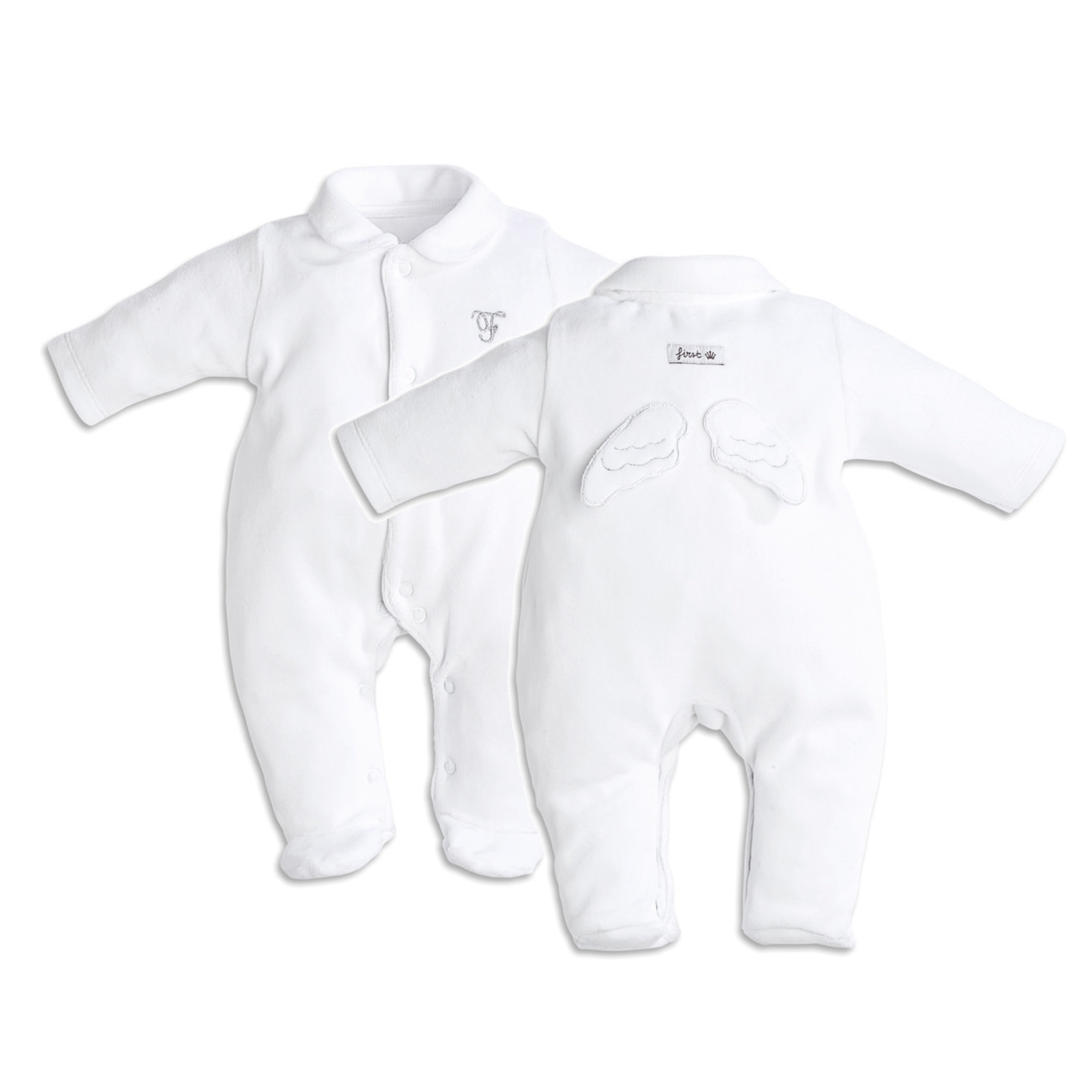 First rompersuit   ANGEL ESSENTIALS WHITE VAR