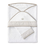 First bath cape   ARNE ETHNIC WHITE