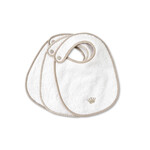 First bib set of 3   ETHNIC WHITE