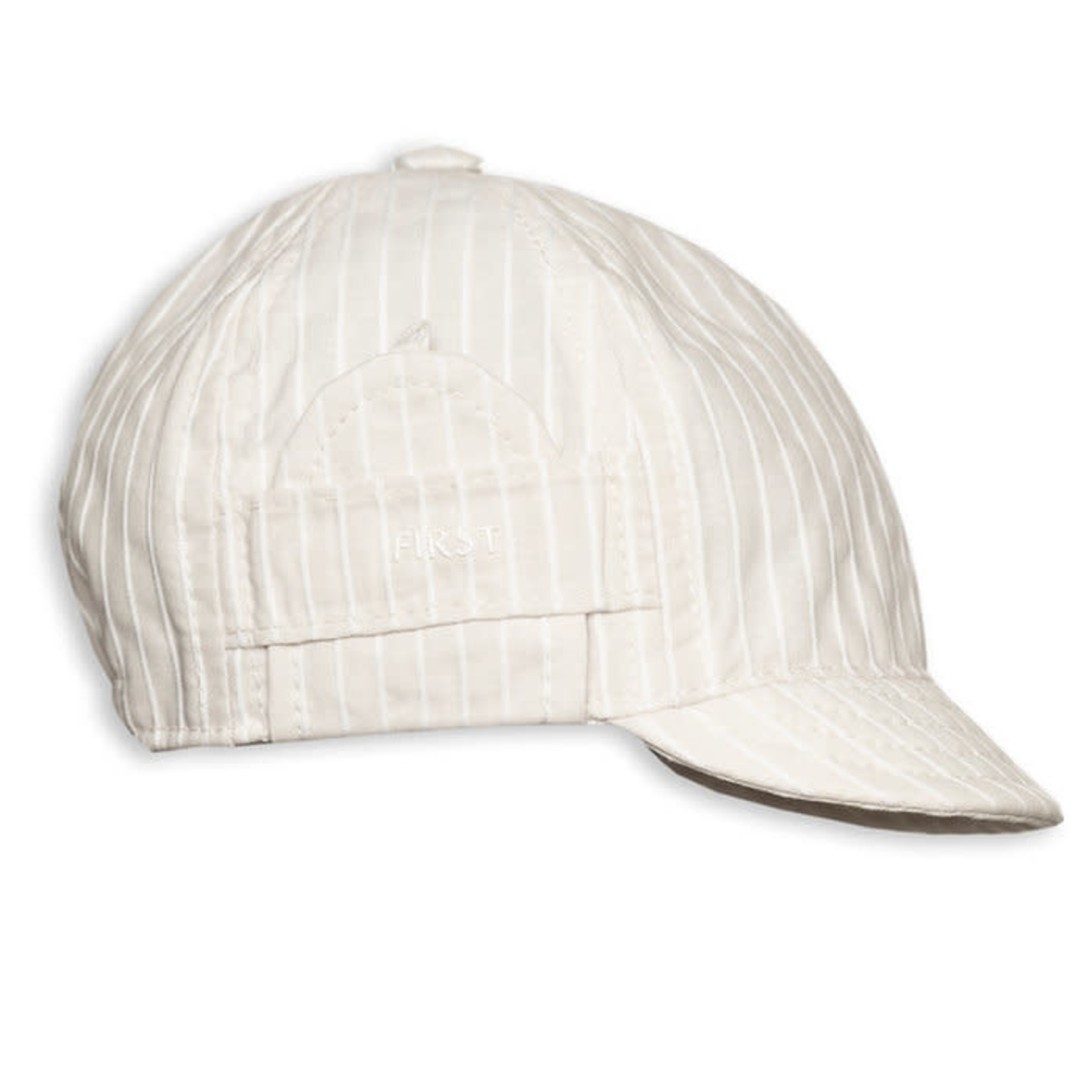 First Beige striped Boys cap sport