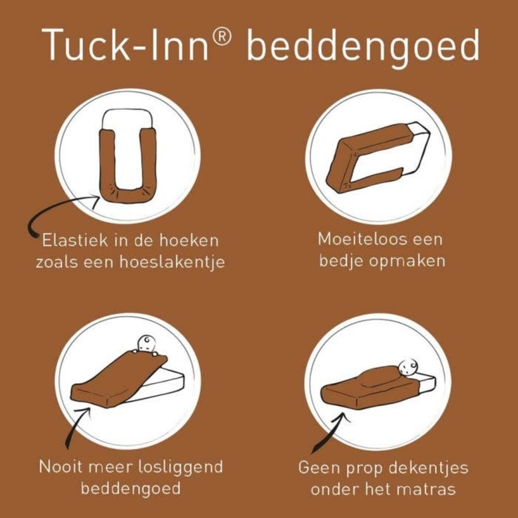 Tuck-Inn Deken Bed Corduroy Hazel brown