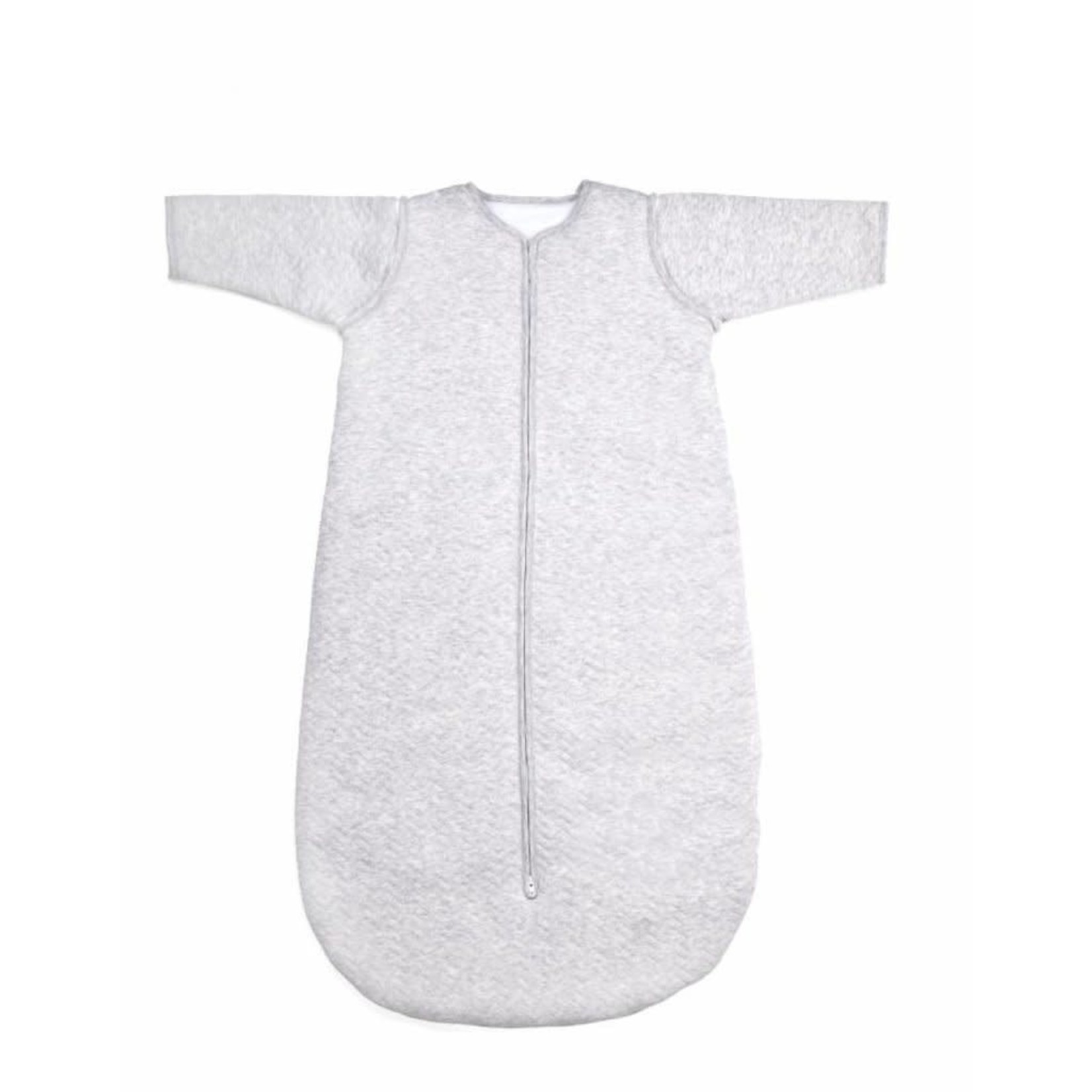 Poetree kids Jersey slaapzak 90cm Chevron Light Grey Melange met afritsbare mouwen