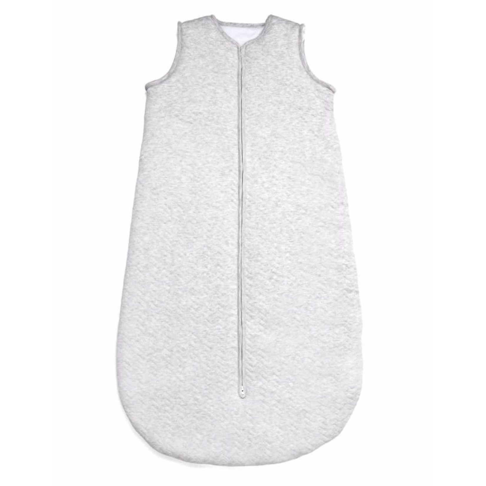 Poetree kids Jersey slaapzak 90cm Chevron Light Grey Melange met afritsbare mouwen