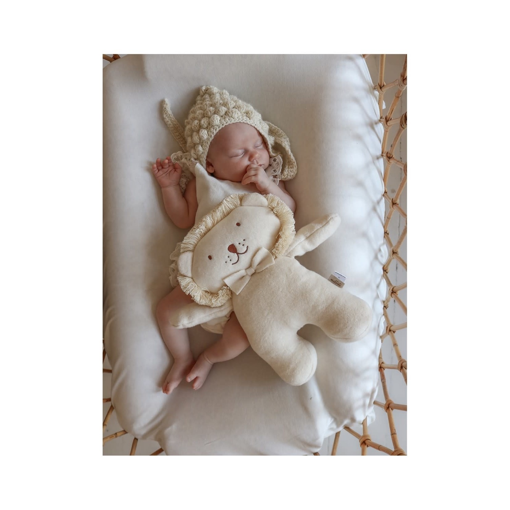 Malomi CUDDLY TOY LION CREAM ORGANIC COTTON