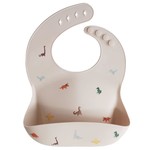 Mushie Silicone Baby Bib - Dinosaurs