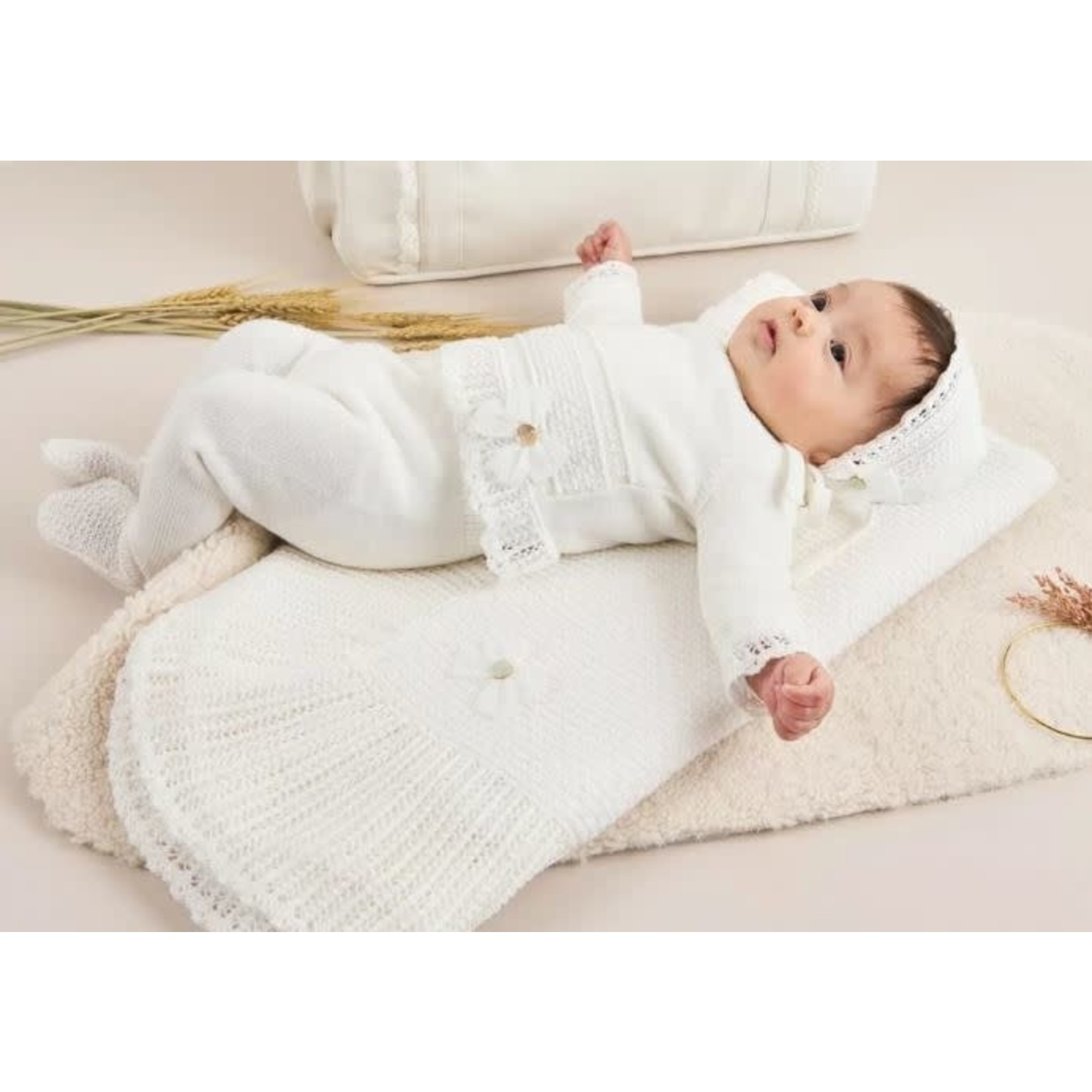 Paz Rodriguez KNIT NEWBORN SWEATER DULZURA