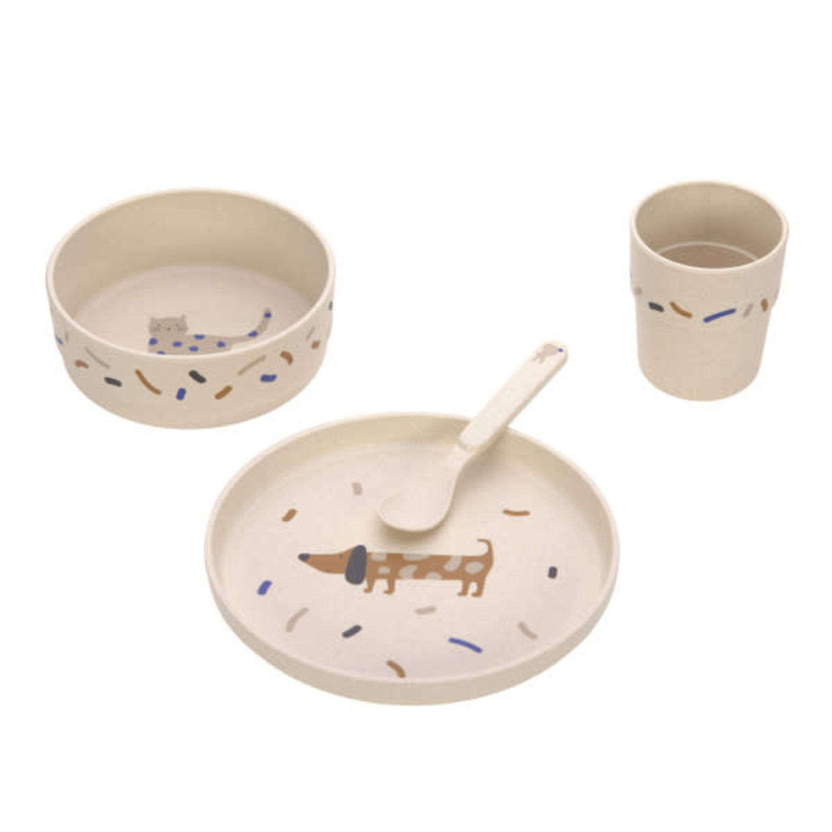 Lässig Dish Set PP/Cellulose Little Mateys royal blue