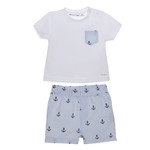 Pompetitpom BABY SET - KNIT - MARINE