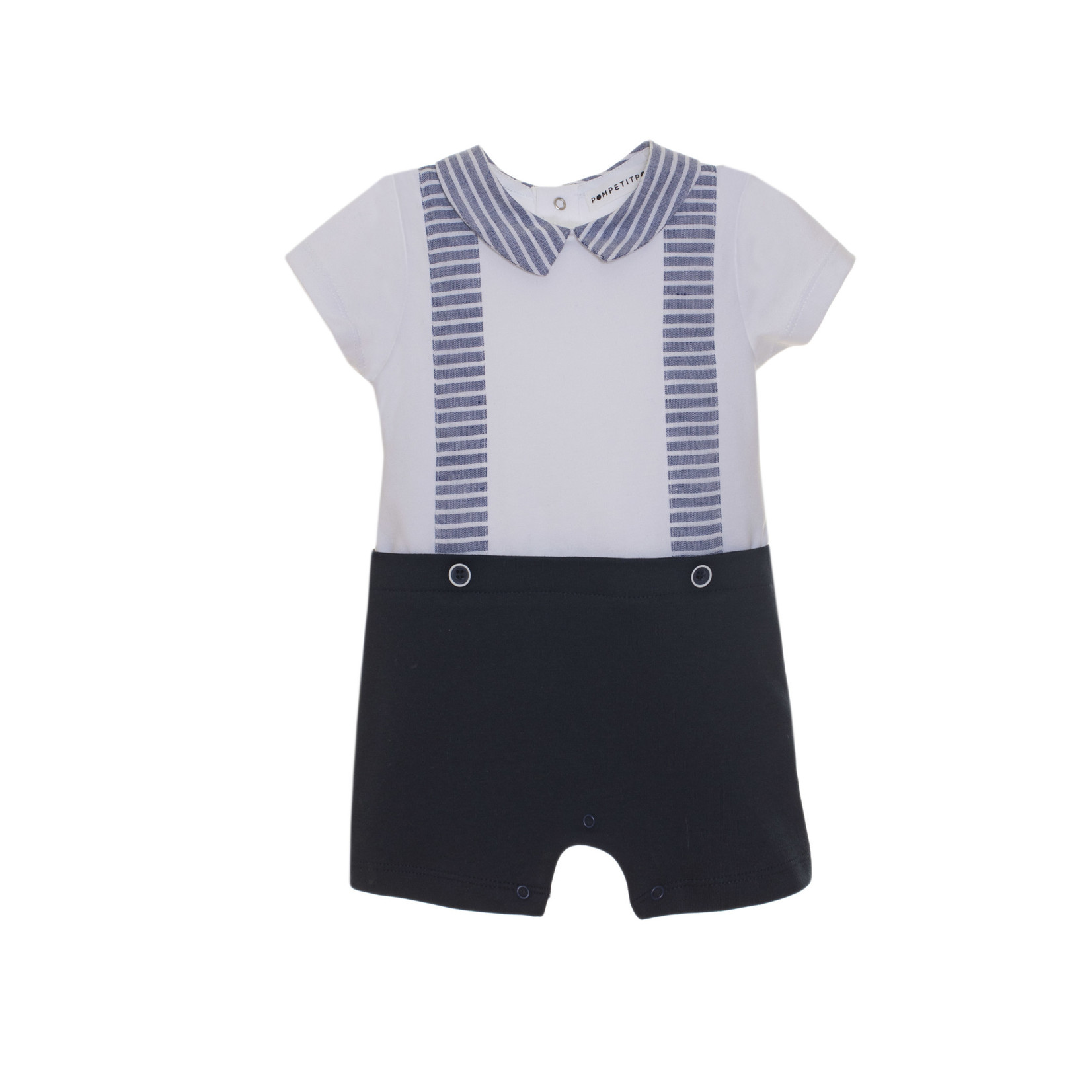 Pompetitpom BABY ROMPER - KNIT - MARINE