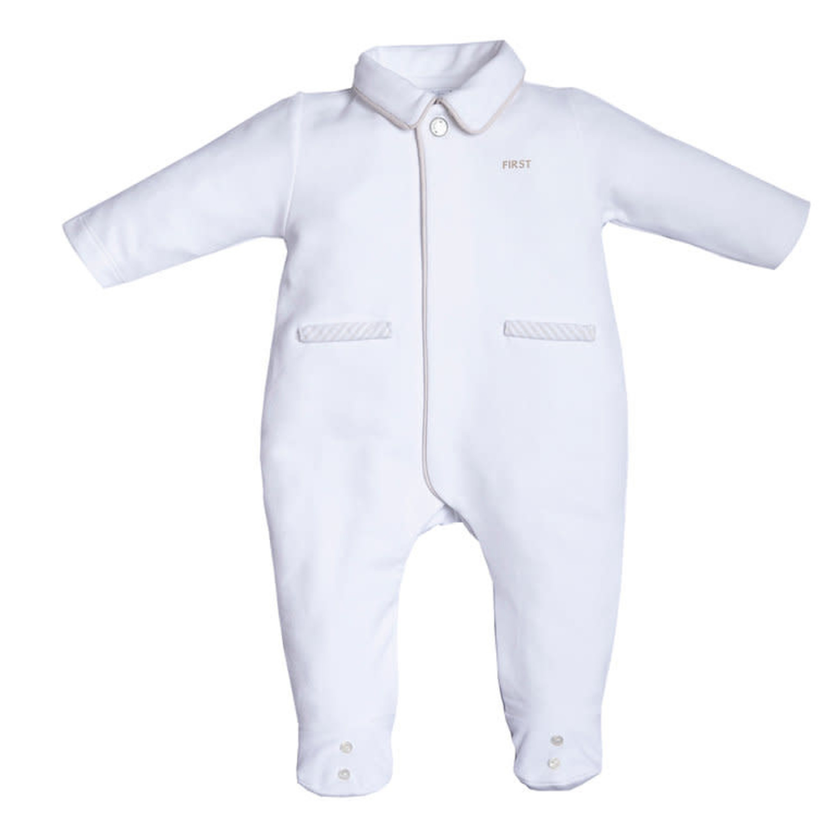 First 5603115 White/beige rompersuit