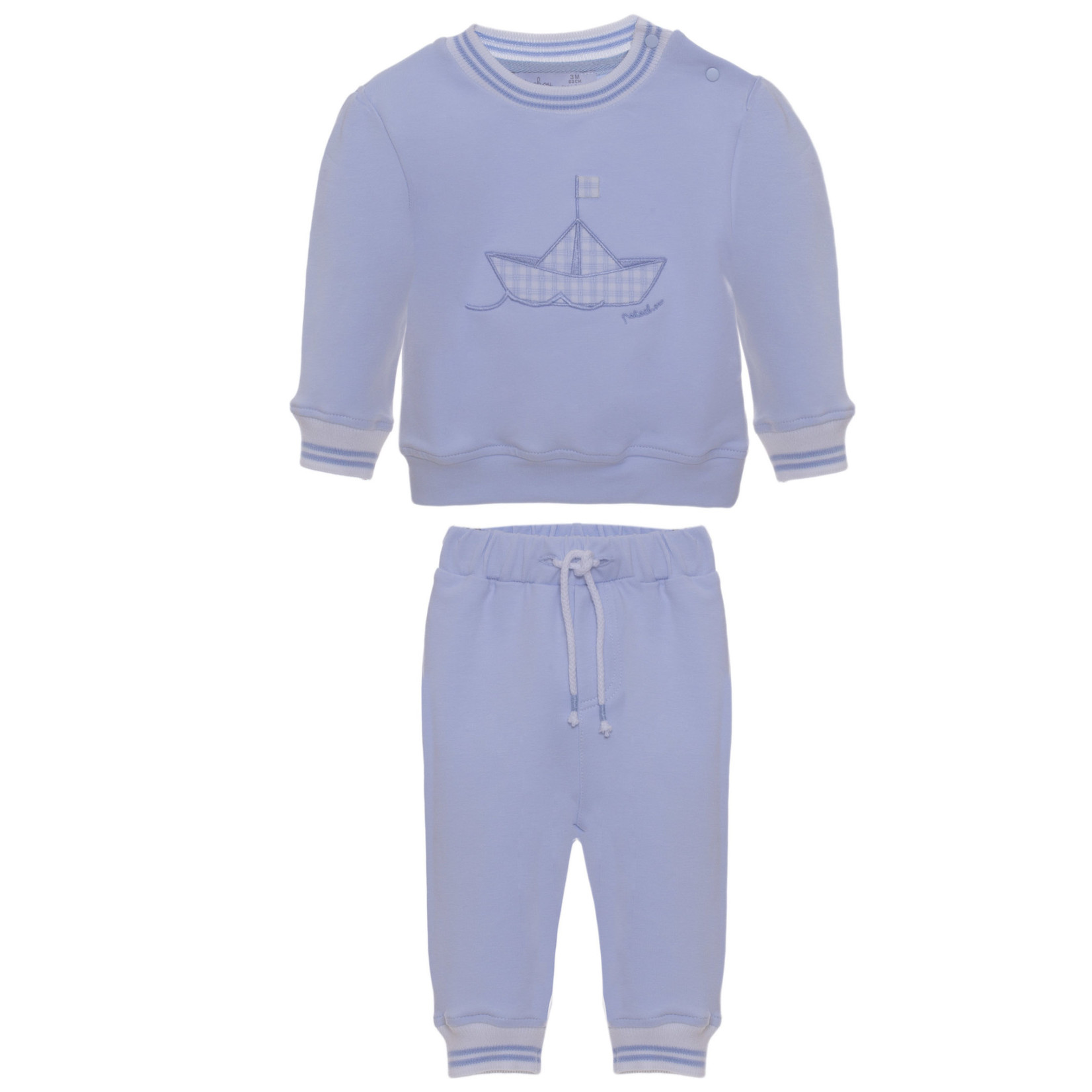 Patachou BABY BOY SET (SWEATER + PANTS) - KNIT BLUE