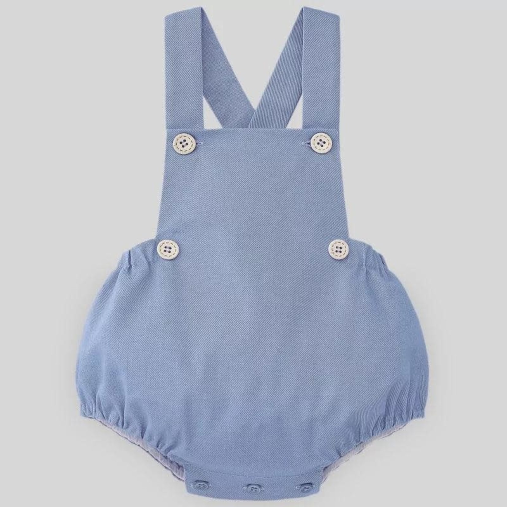 Paz Rodriguez WOVEN NEWBORN ROMPER "ESENCIAL" - Regatta Blue