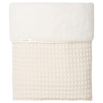 Koeka Eenpersoonsdeken wafel/teddy oslo natural/pebble