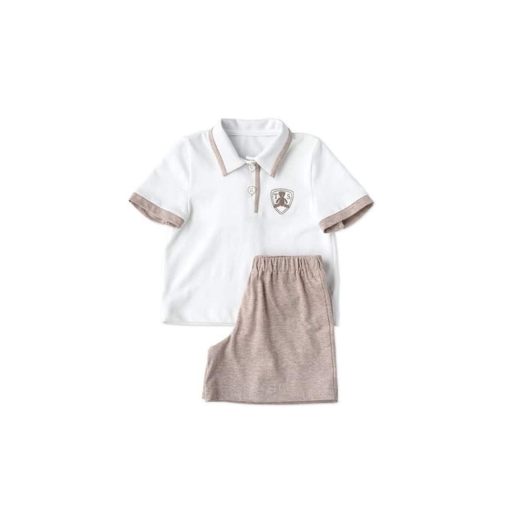 TEDDIES&STORIES PYJAMA SHORT-SET VICTOR Beige-White