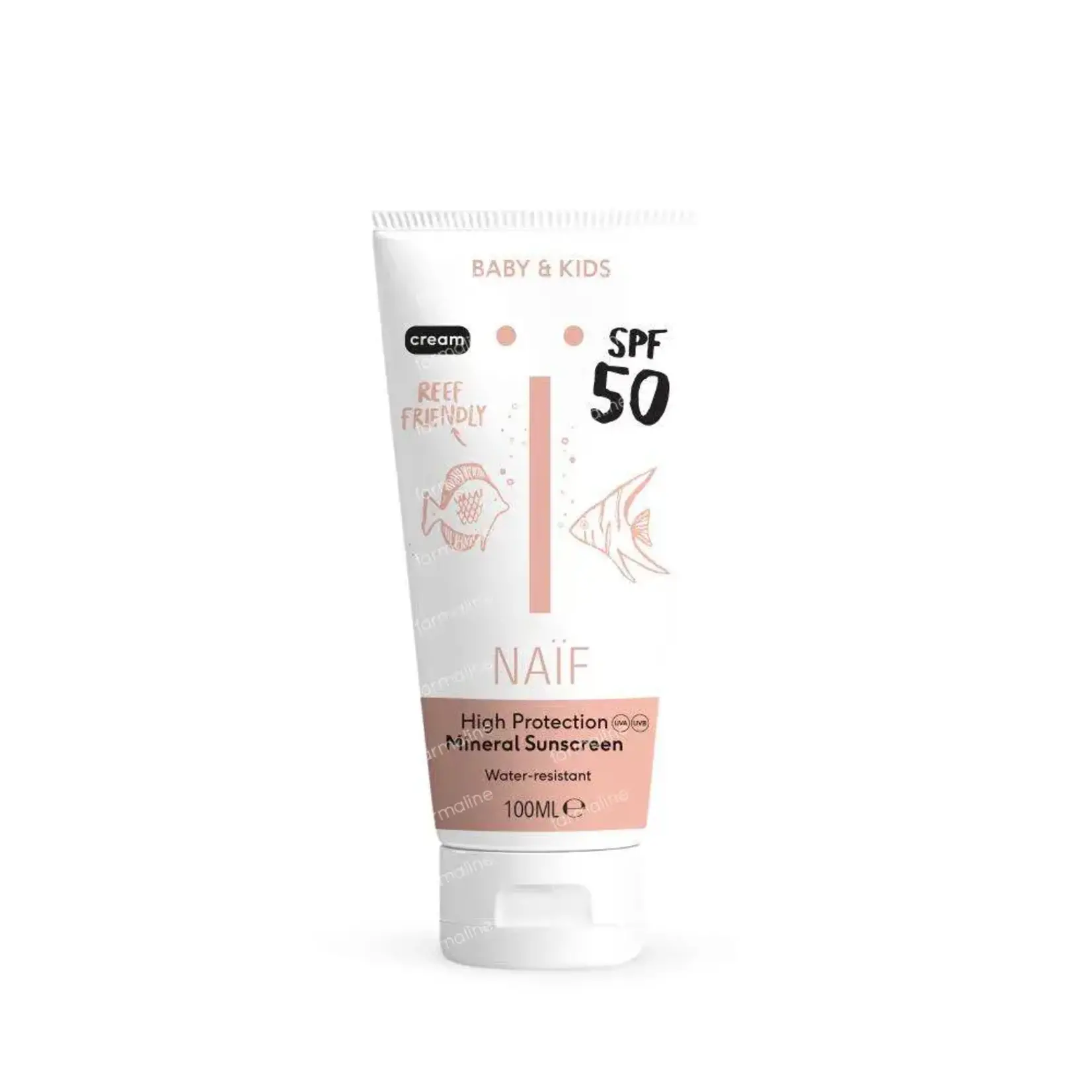 Naïf Zonnebrandcrème 0% parfum voor Baby & Kids Factor 50 100ml