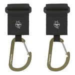 Lässig CAS Stroller Hooks with Carabiner 2 pack black