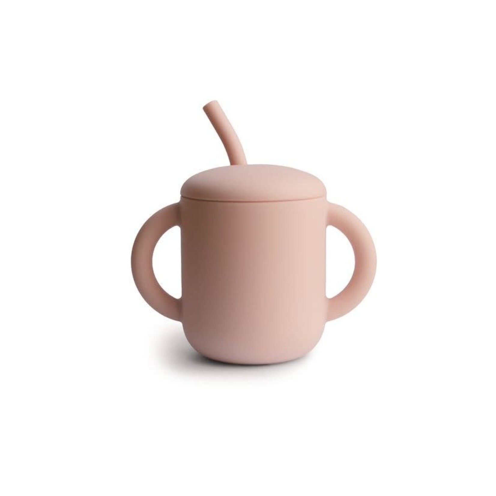 Mushie MUSHIE - TRAINING CUP + STRAW - BLUSH