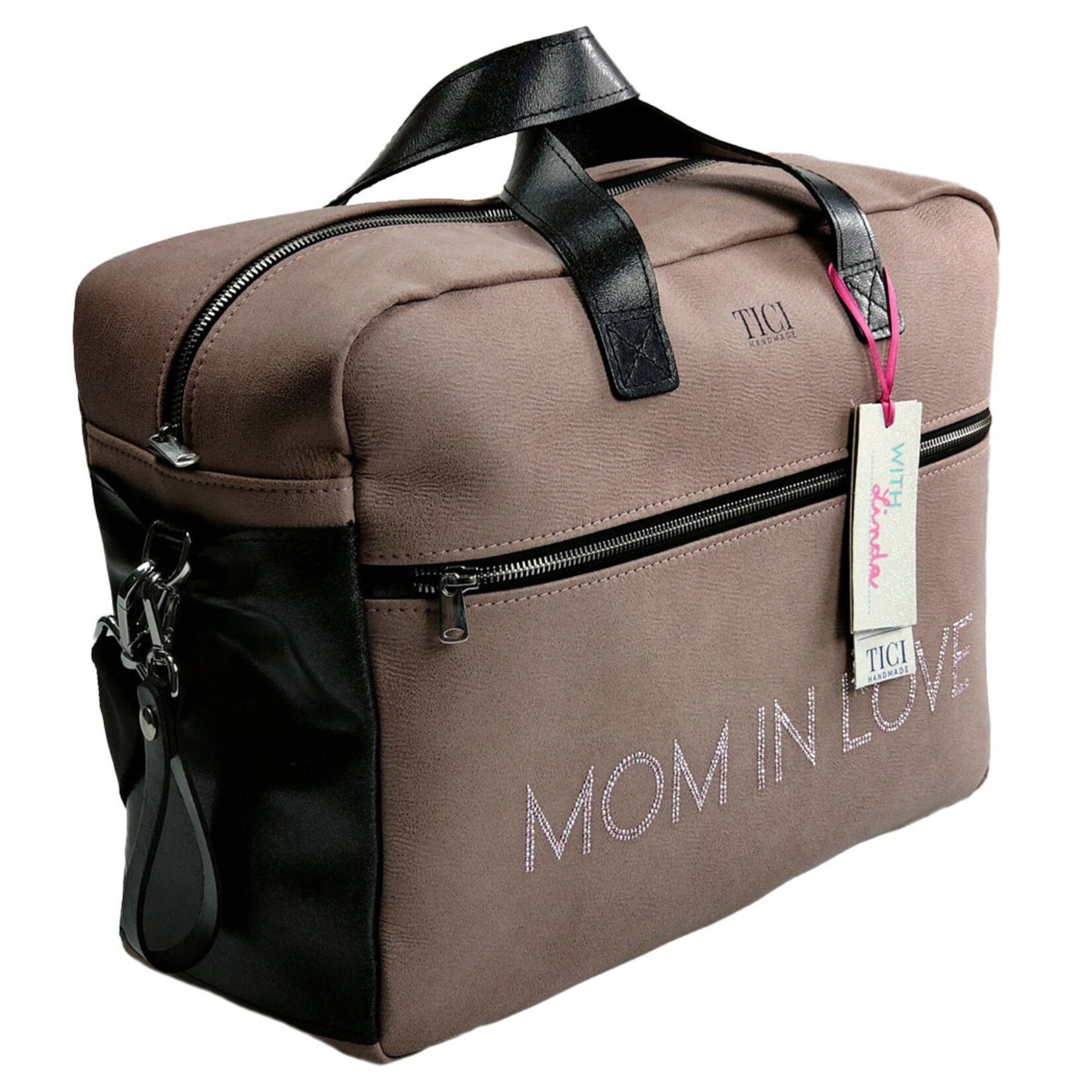 TICI Handmade Mommy Bag modello Asia – Borsa Passeggino Marrone