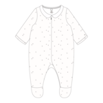 Petit Bateau DORS BIEN ZIPPE-MARSHMALLOW/GRIS