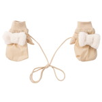 Natini MITTENS BOW FUR-LIGHT BEIGE