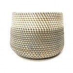 bathroom basket grey natural
