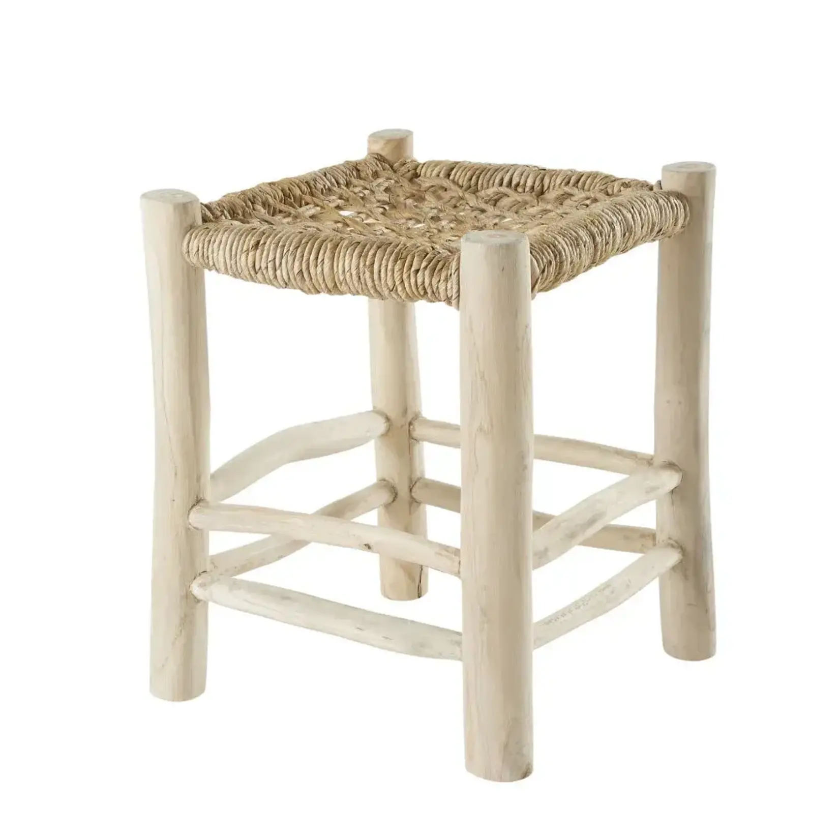 Patio wood naturel stool