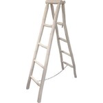 Decoratie ladder dubbel 170cm wit