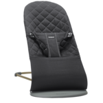 Baby Björn Bouncer Bliss Black  Cotton, Classic Quilt  Dark grey frame