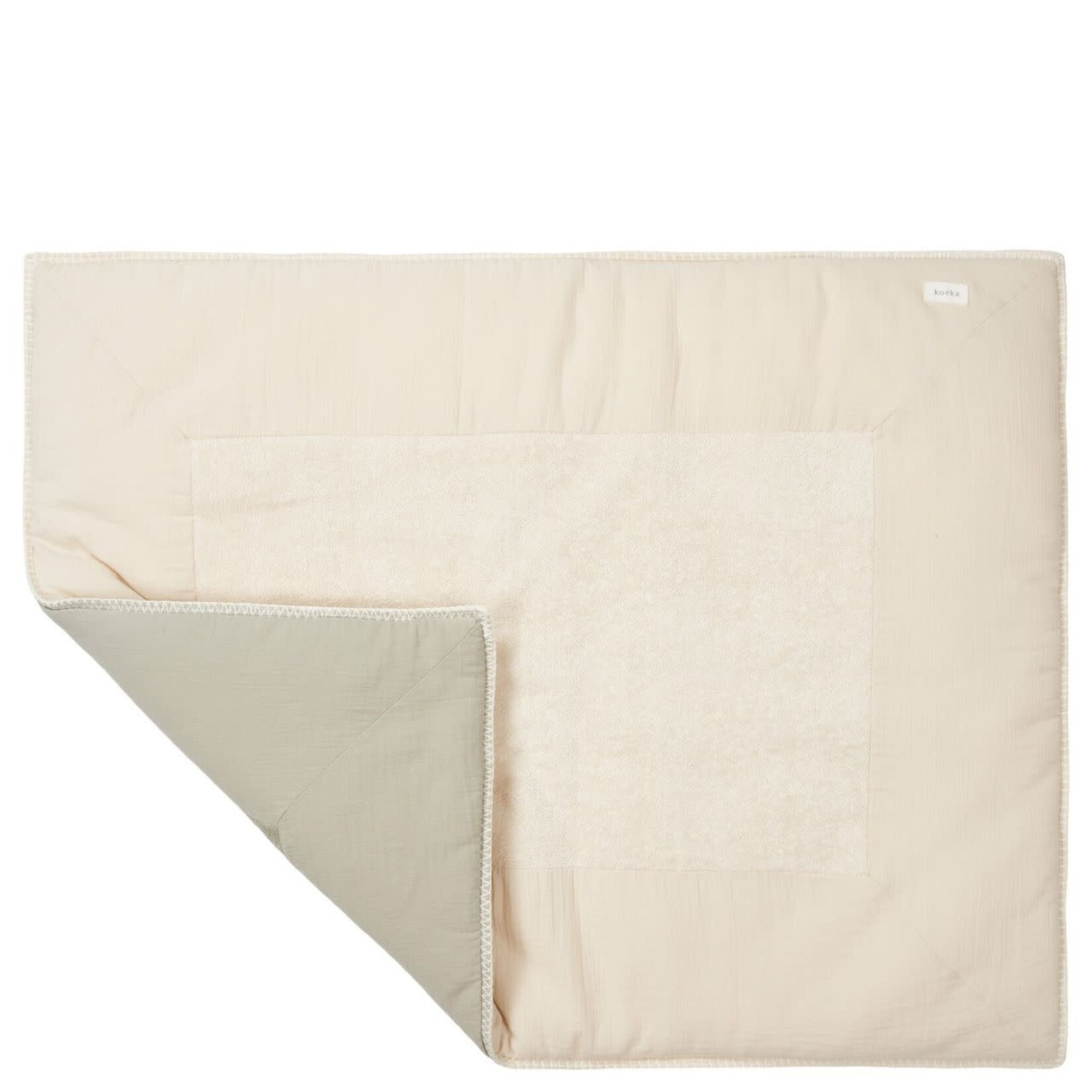 Koeka Boxkleed Faro warm white/sage