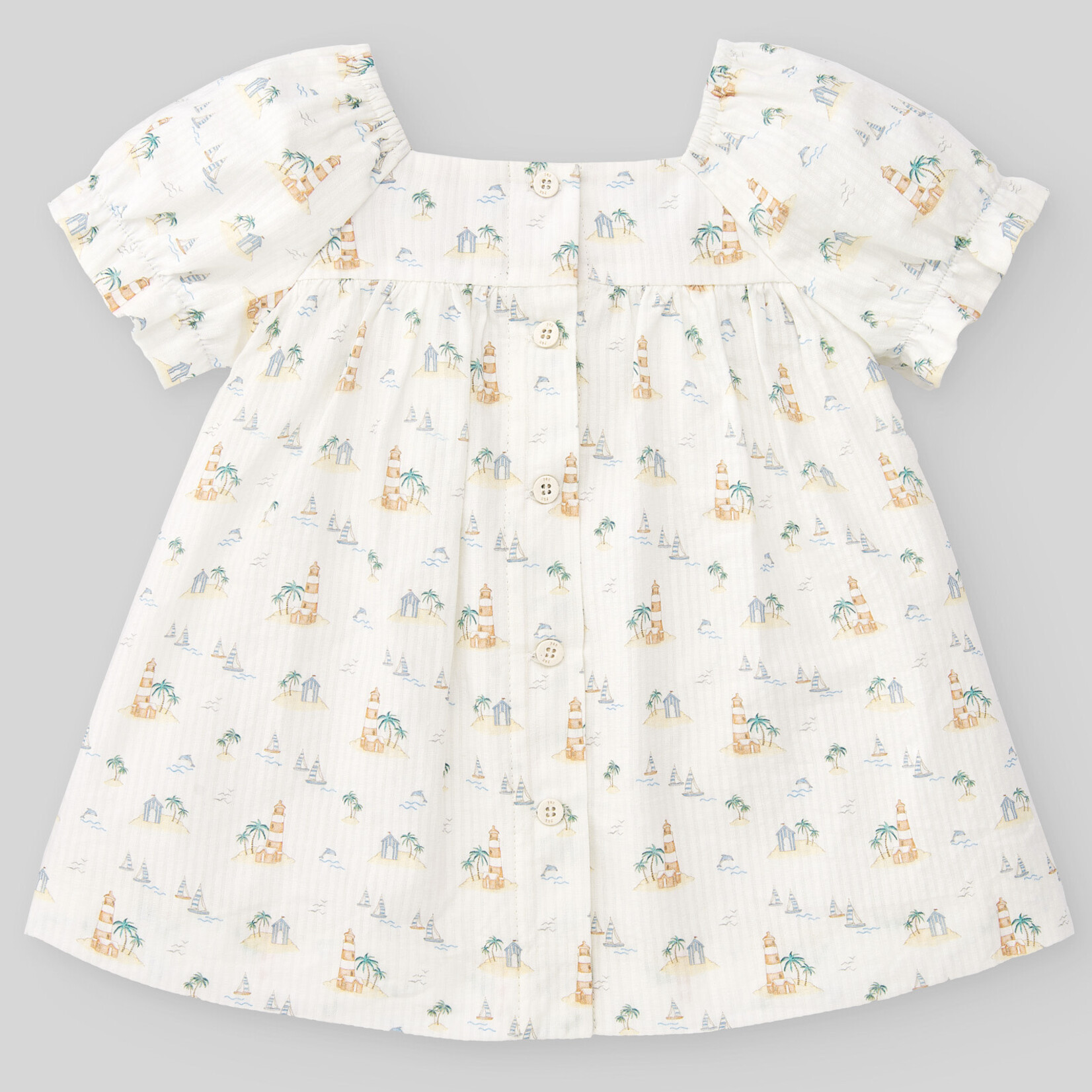 Paz Rodriguez WOVEN NEWBORN DRESS "FAROS"_Cream_60 T1748